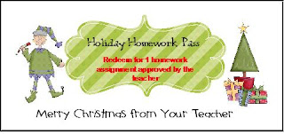 Free homework pass template christmas